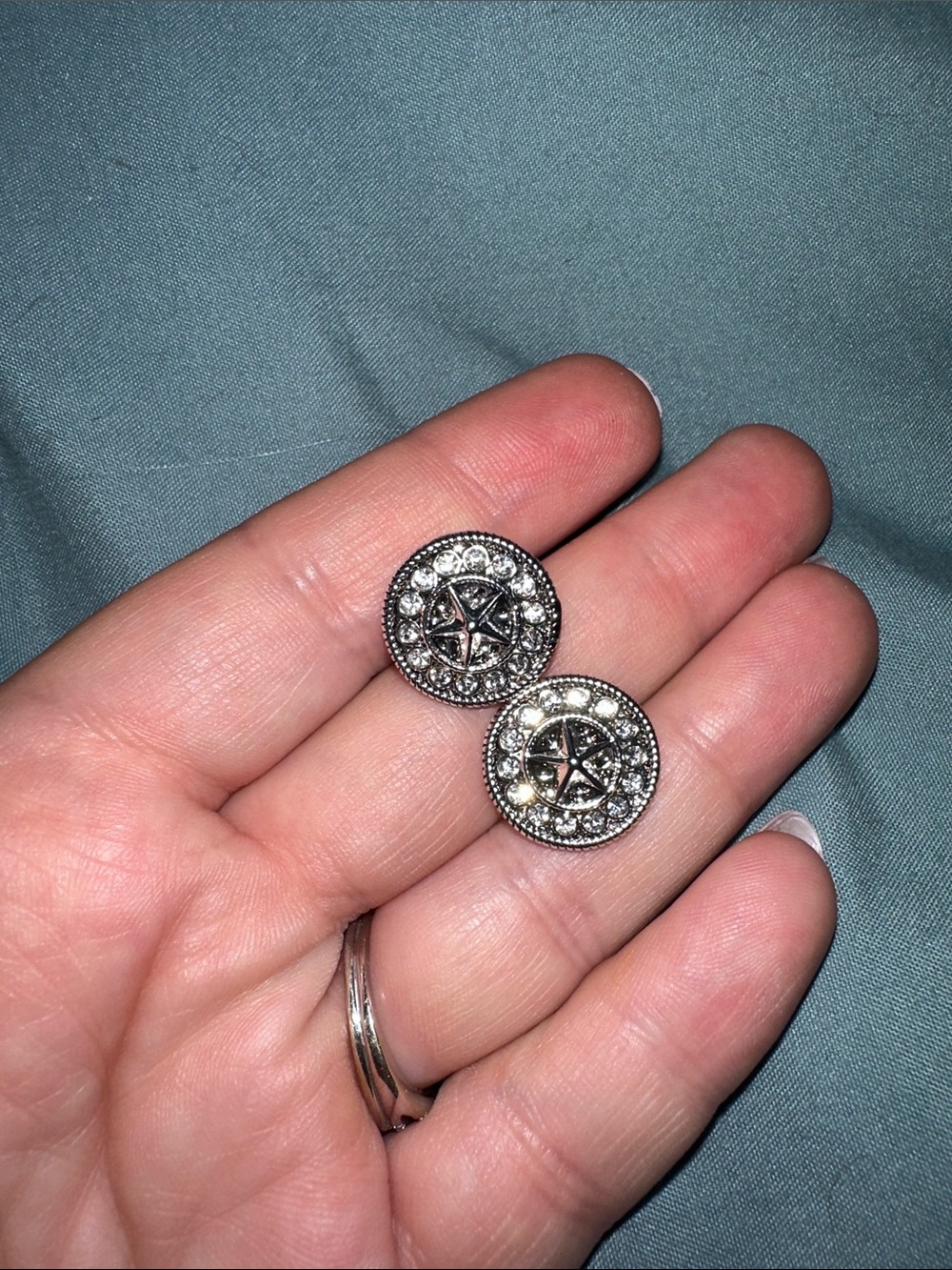 Montana Silversmiths Silver Crystal Starburst Stud Earrings
